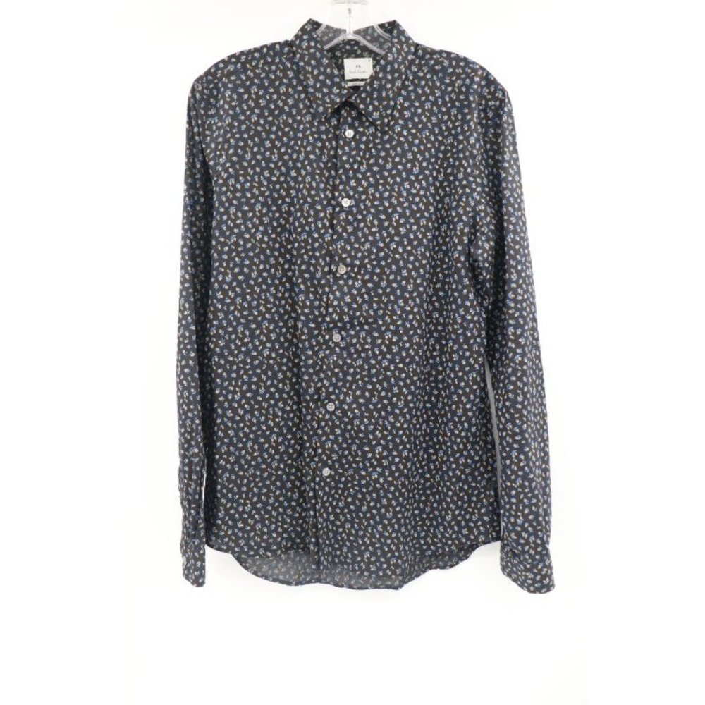 Paul Smith Navy Floral Casual Button Down Shirt